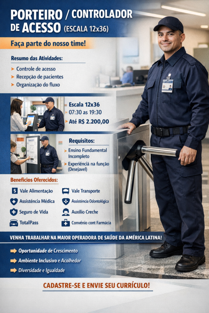 Hospital Abre Vaga para Porteiro Sem Experiência