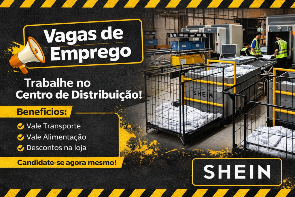 SHEIN Abre 100 Vagas de Emprego em Centro de Distribuição no Brasil Vagas SHEIN emprego em logística para auxiliar de logística e conferente